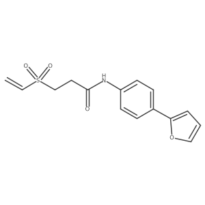3-Ethenylsulfonyl-N-[4-(furan-2-yl)phenyl]propanamide Structure