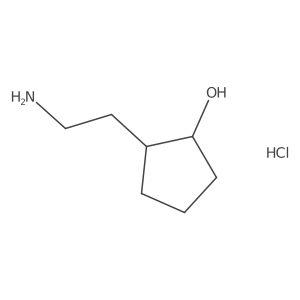 (1R,2S)-2-(2-Aminoethyl)cyclopentan-1-ol;hydrochloride Structure