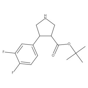 rac-tert-butyl (3R,4S)-4-(3,4-difluorophenyl)pyrrolidine-3-carboxylate Structure