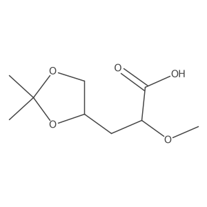 3-(2,2-Dimethyl-1,3-dioxolan-4-yl)-2-methoxypropanoic acid Structure