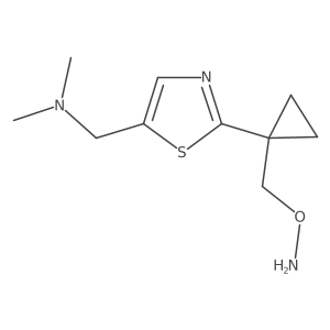 [(2-{1-[(Aminooxy)methyl]cyclopropyl}-1,3-thiazol-5-yl)methyl]dimethylamine Structure