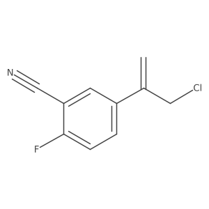 5-(3-Chloroprop-1-en-2-yl)-2-fluorobenzonitrile结构式