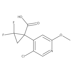 1-(5-Chloro-2-methoxypyridin-4-yl)-2,2-difluorocyclopropane-1-carboxylic acid结构式