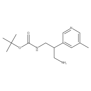 tert-butyl N-[3-amino-2-(5-methylpyridin-3-yl)propyl]carbamate Structure