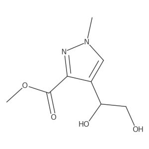 methyl 4-(1,2-dihydroxyethyl)-1-methyl-1H-pyrazole-3-carboxylate Structure