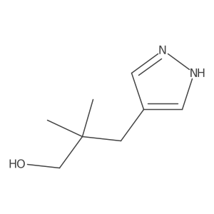 2,2-dimethyl-3-(1H-pyrazol-4-yl)propan-1-ol Structure