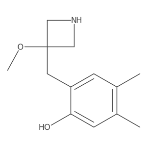 2-[(3-Methoxyazetidin-3-yl)methyl]-4,5-dimethylphenol Structure