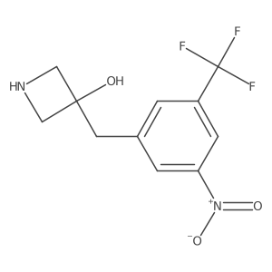 3-{[3-Nitro-5-(trifluoromethyl)phenyl]methyl}azetidin-3-ol Structure