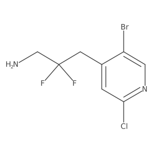 3-(5-Bromo-2-chloropyridin-4-yl)-2,2-difluoropropan-1-amine结构式