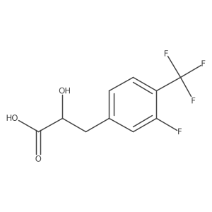 3-[3-Fluoro-4-(trifluoromethyl)phenyl]-2-hydroxypropanoic acid结构式