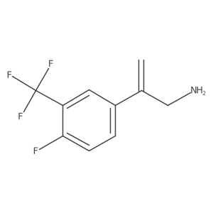 2-[4-Fluoro-3-(trifluoromethyl)phenyl]prop-2-en-1-amine结构式