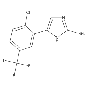 5-[2-chloro-5-(trifluoromethyl)phenyl]-1H-imidazol-2-amine结构式