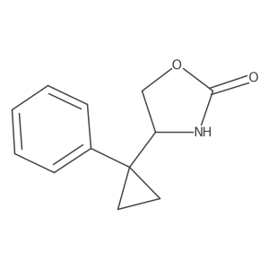4-(1-Phenylcyclopropyl)-1,3-oxazolidin-2-one结构式