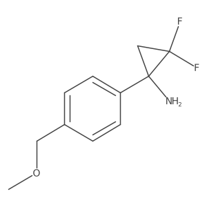 2,2-Difluoro-1-[4-(methoxymethyl)phenyl]cyclopropan-1-amine Structure