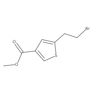 Methyl 5-(2-bromoethyl)thiophene-3-carboxylate结构式