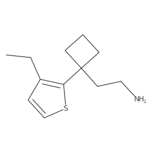 2-[1-(3-Ethylthiophen-2-yl)cyclobutyl]ethan-1-amine结构式