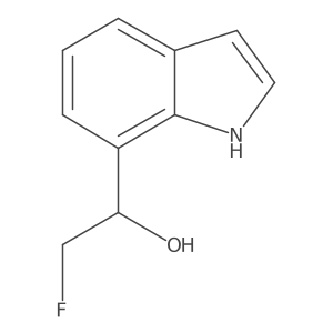 2-fluoro-1-(1H-indol-7-yl)ethan-1-ol结构式