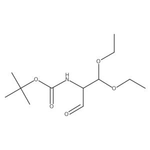 tert-butyl N-(1,1-diethoxy-3-oxopropan-2-yl)carbamate结构式