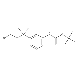tert-butyl N-[3-(1,1-difluoro-3-hydroxypropyl)phenyl]carbamate Structure