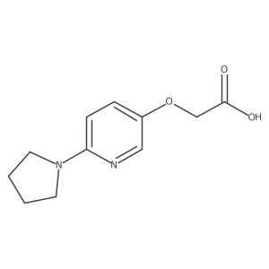 2-{[6-(Pyrrolidin-1-yl)pyridin-3-yl]oxy}acetic acid Structure