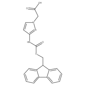 2-[3-(9H-Fluoren-9-ylmethoxycarbonylamino)pyrazol-1-yl]acetic acid结构式