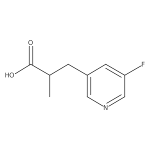 (2S)-3-(5-Fluoropyridin-3-yl)-2-methylpropanoic acid结构式