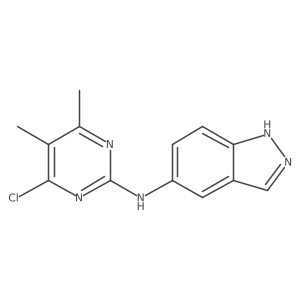 N-(4-chloro-5,6-dimethyl-2-pyrimidinyl)-1H-indazol-5-amine结构式
