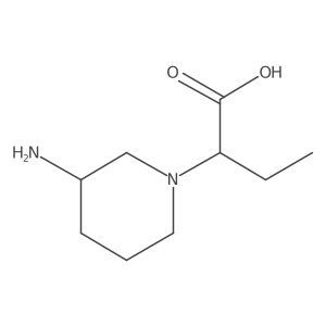 2-[(3S)-3-aminopiperidin-1-yl]butanoic acid结构式