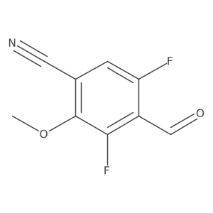 3,5-Difluoro-4-formyl-2-methoxybenzonitrile结构式