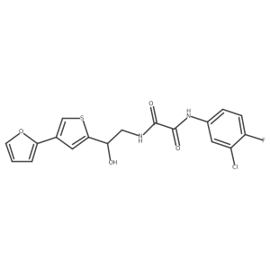 N'-(3-Chloro-4-fluorophenyl)-N-[2-[4-(furan-2-yl)thiophen-2-yl]-2-hydroxyethyl]oxamide Structure