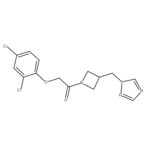 1-(3-((1H-1,2,4-triazol-1-yl)methyl)azetidin-1-yl)-2-(2,4-dichlorophenoxy)ethan-1-one结构式