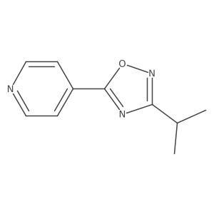 3-Isopropyl-5-(pyridin-4-yl)-1,2,4-oxadiazole结构式