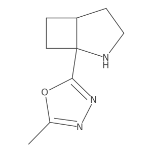 2-[(1S,5S)-2-Azabicyclo[3.2.0]heptan-1-yl]-5-methyl-1,3,4-oxadiazole结构式