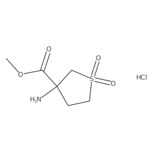 Methyl 3-amino-1,1-dioxothiolane-3-carboxylate;hydrochloride Structure