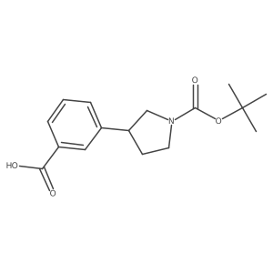 (r)-3-(1-(Tert-butoxycarbonyl)pyrrolidin-3-yl)benzoic acid Structure