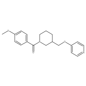 4-({1-[4-(Methylsulfanyl)benzoyl]piperidin-3-yl}methoxy)pyridine Structure