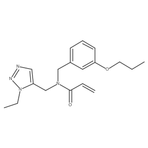 N-[(3-Ethyltriazol-4-yl)methyl]-N-[(3-propoxyphenyl)methyl]prop-2-enamide结构式