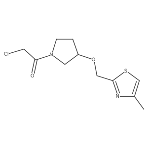 2-Chloro-1-(3-((4-methylthiazol-2-yl)methoxy)pyrrolidin-1-yl)ethan-1-one结构式