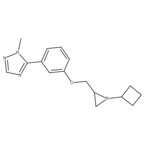 5-{3-[(1-cyclobutylaziridin-2-yl)methoxy]phenyl}-1-methyl-1H-1,2,4-triazole结构式