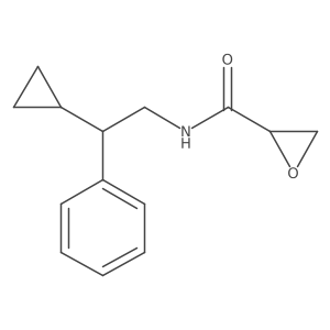 N-(2-cyclopropyl-2-phenylethyl)oxirane-2-carboxamide Structure