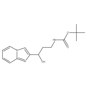 tert-butyl N-(3-hydroxy-3-{imidazo[1,2-a]pyridin-2-yl}propyl)carbamate结构式