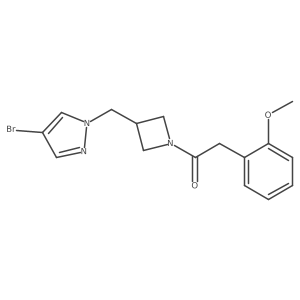 1-{3-[(4-bromo-1H-pyrazol-1-yl)methyl]azetidin-1-yl}-2-(2-methoxyphenyl)ethan-1-one Structure
