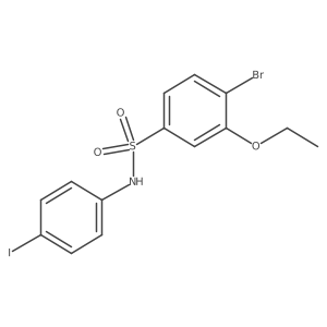 4-bromo-3-ethoxy-N-(4-iodophenyl)benzene-1-sulfonamide Structure