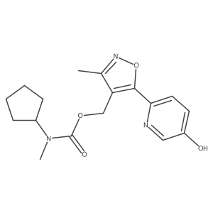 [5-(5-hydroxypyridin-2-yl)-3-methyl-1,2-oxazol-4-yl]methyl N-cyclopentyl-N-methylcarbamate结构式