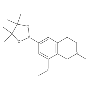 8-Methoxy-2-methyl-6-(4,4,5,5-tetramethyl-1,3,2-dioxaborolan-2-YL)-1,2,3,4-tetrahydroisoquinoline结构式