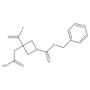 2-{1-[(Benzyloxy)carbonyl]-3-(1-fluoroethenyl)azetidin-3-yl}acetic acid Structure