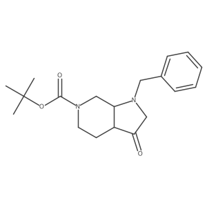 Tert-butyl cis-1-benzyl-3-oxo-2,3A,4,5,7,7A-hexahydropyrrolo[2,3-C]pyridine-6-carboxylate Structure