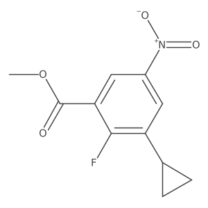 Methyl 3-cyclopropyl-2-fluoro-5-nitrobenzoate Structure