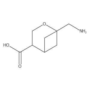 1-(Aminomethyl)-2-oxabicyclo[3.1.1]heptane-4-carboxylic acid结构式