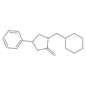 1-[(Oxan-4-yl)methyl]-4-phenylpyrrolidin-2-one结构式
